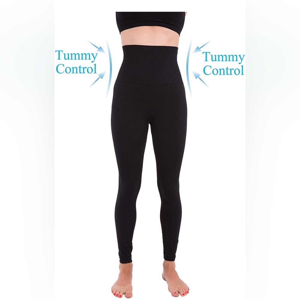 High Waisted Compression Leggings Lululemon Fabletics style - Black, Small